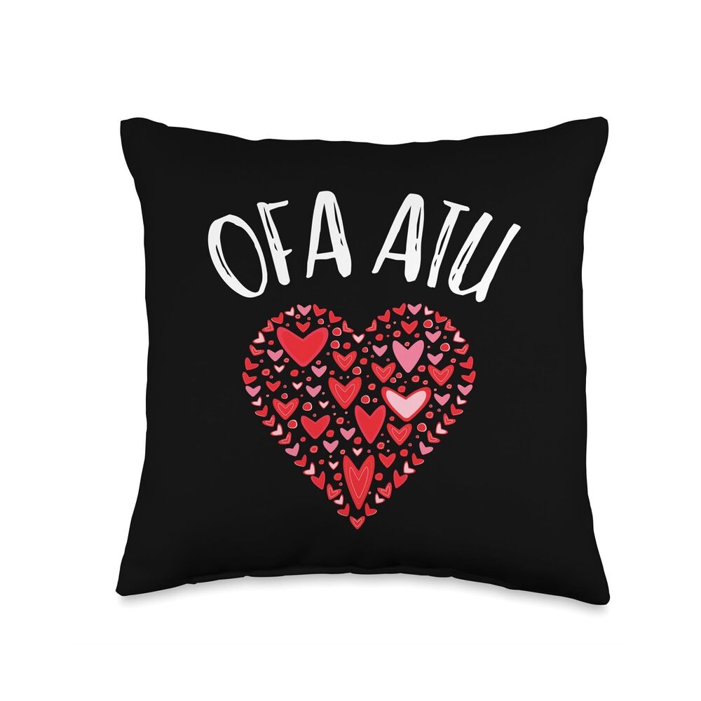 8190 Ofa Atu - I Love You in Tongan Language Saying Valentines Throw Pillow